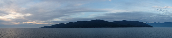 Panorama: Bowen Island at dusk