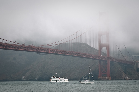 Sea Traffic under Golden Gate