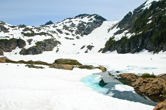 Upper Pierce Lake (still frozen)