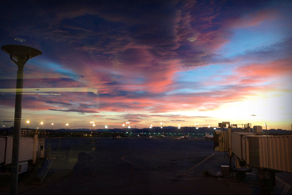 Sunrise at the Las Vegas airport