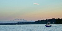 Fraser River & Mount Baker, View From Albion Ferry