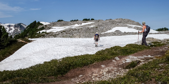 Still a lot of snow on the top of Table Mountain