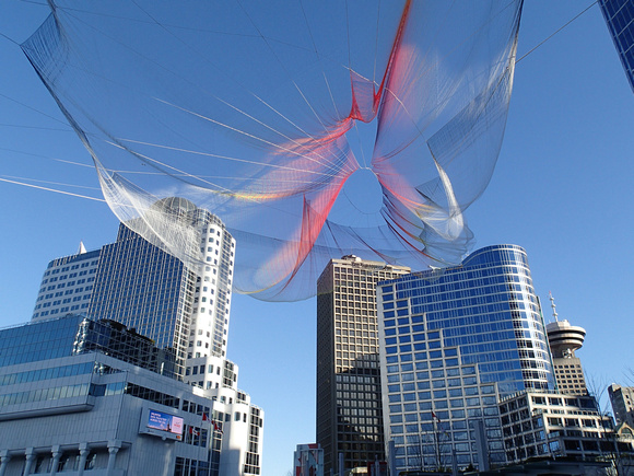 745-foot aerial sculpture was installed for TED Conference Vancouver