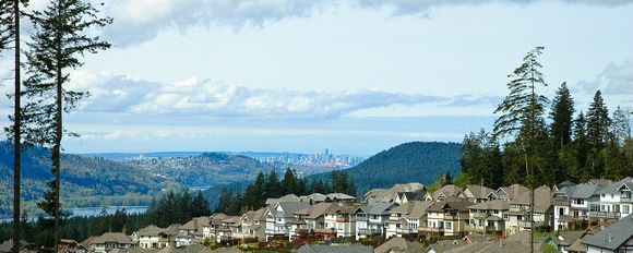 Downtown Vancouver (on the horizon) from Port Moody