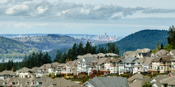 Downtown Vancouver (on the horizon) from Port Moody